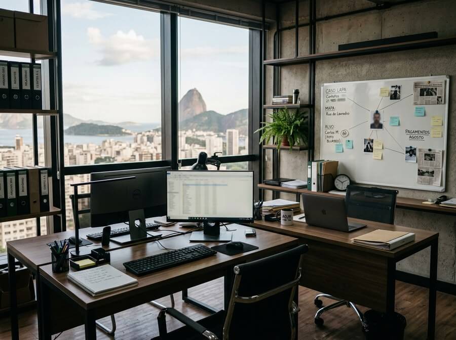 Equipe de investigação no Rio de Janeiro